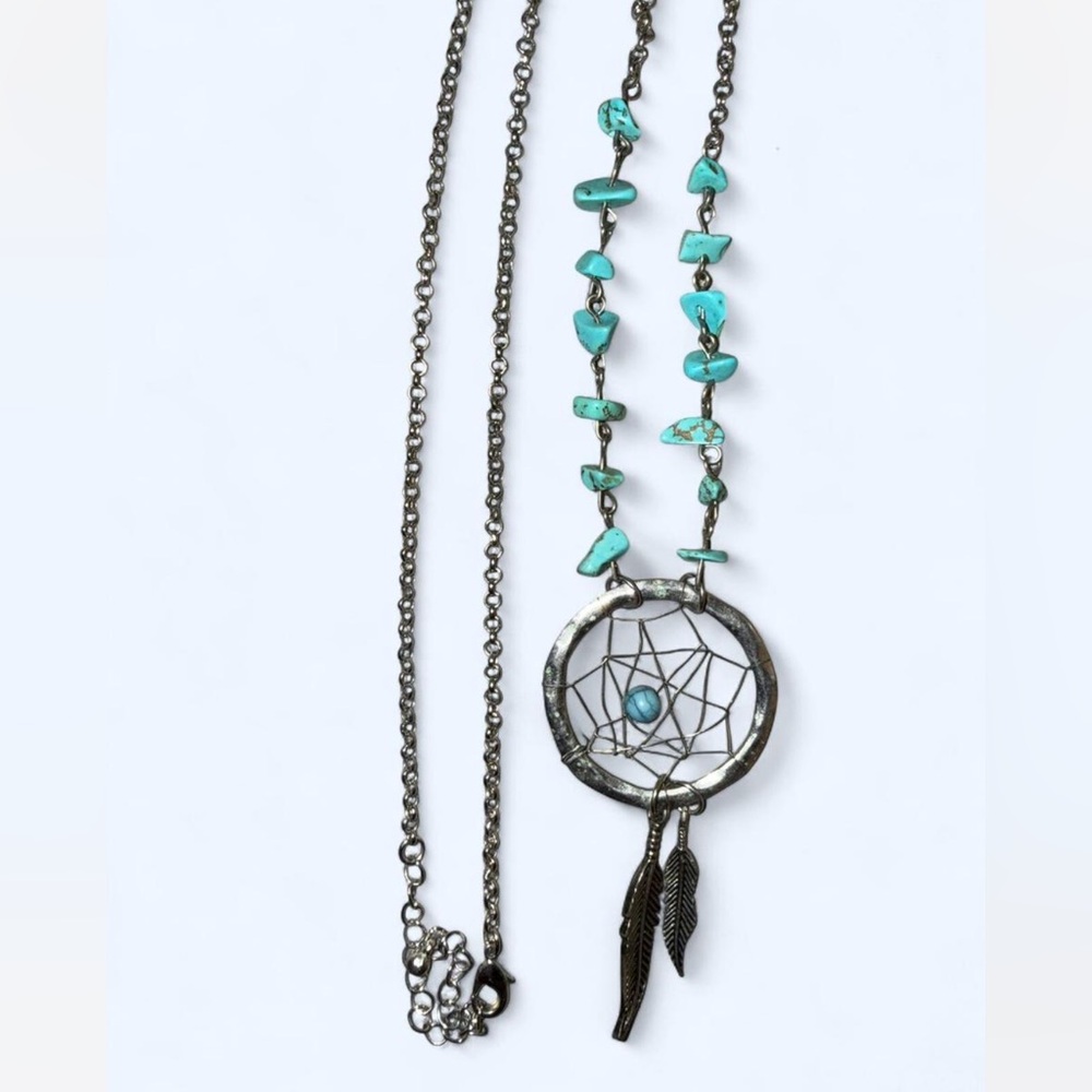 Turquoise Dreamcatcher Necklace
